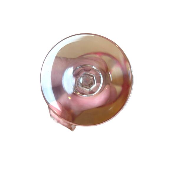 SET 2 BACCARAT GENOVA CUT TO CLEAR CRANBERRY LIME CRYSTAL CORDIAL SHOT GLASSES - Picture 6 of 6